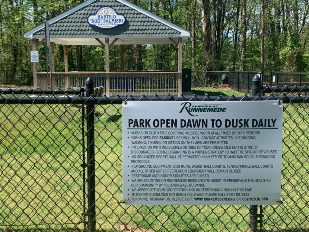 Parks are open for passive use only