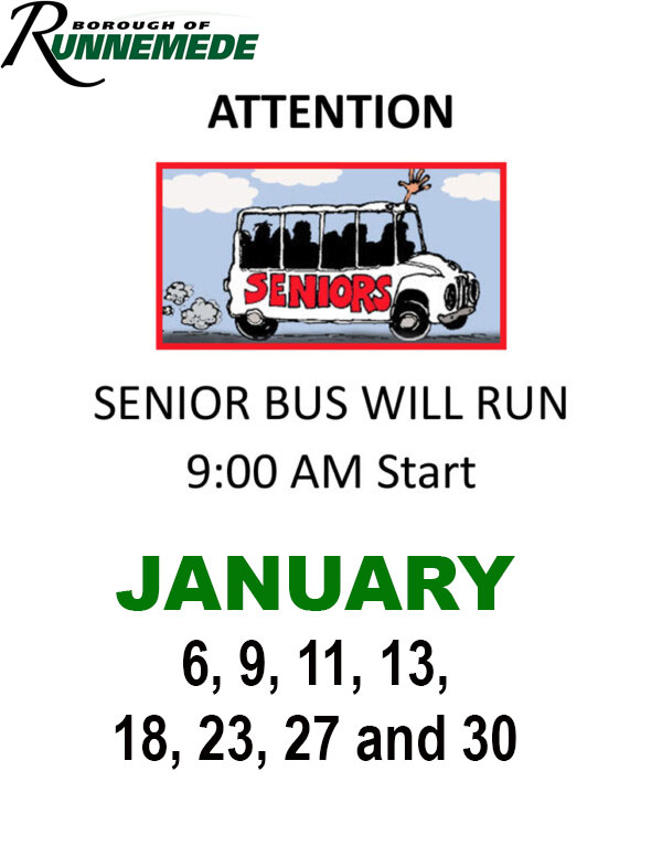 Runnemede Senior Bus Schedule